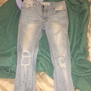 ripped light jeans